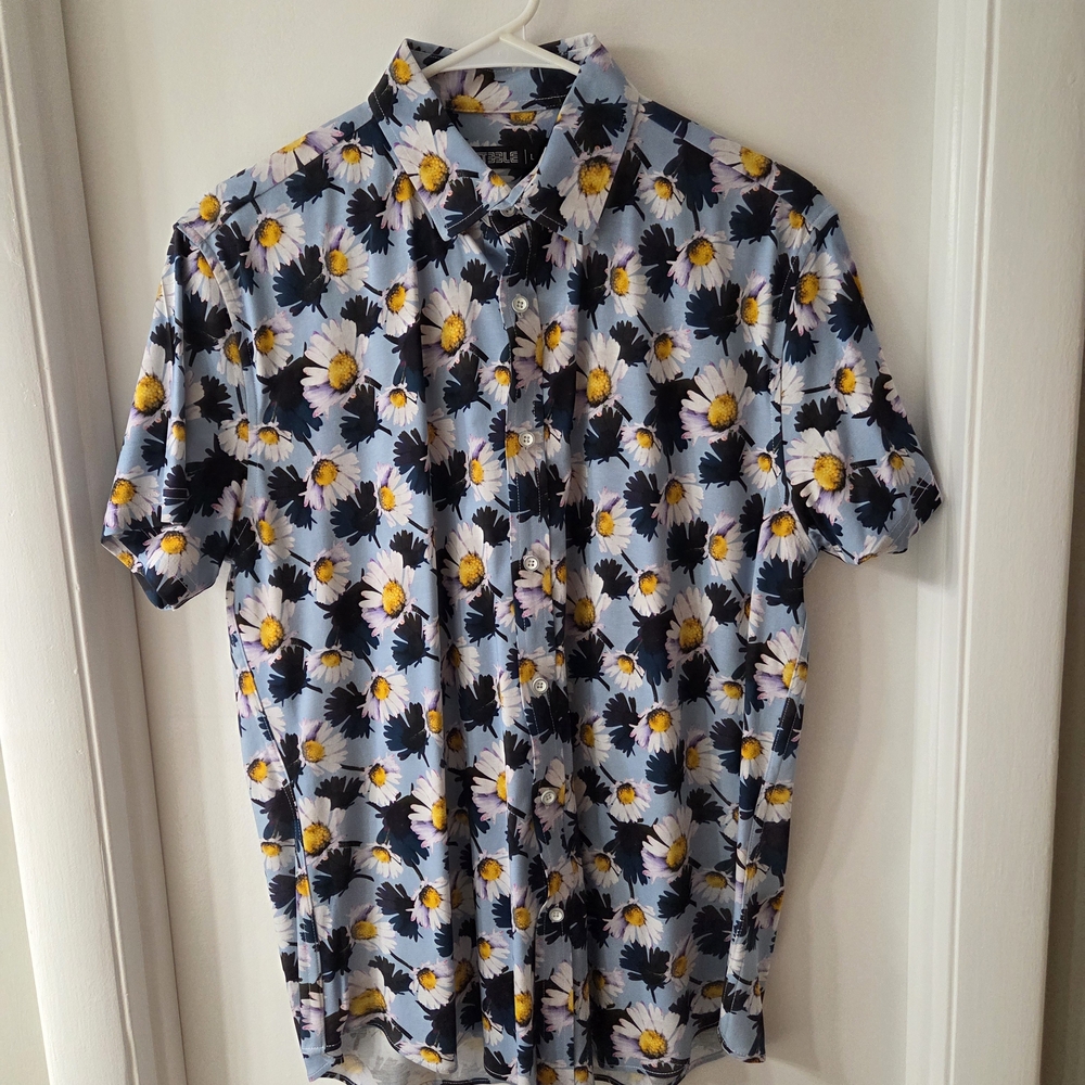 St33le Floral Blue Men's Shirt